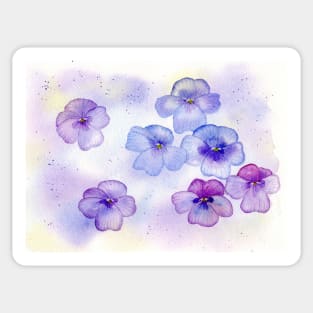 Soft Violets in Watercolor Sticker